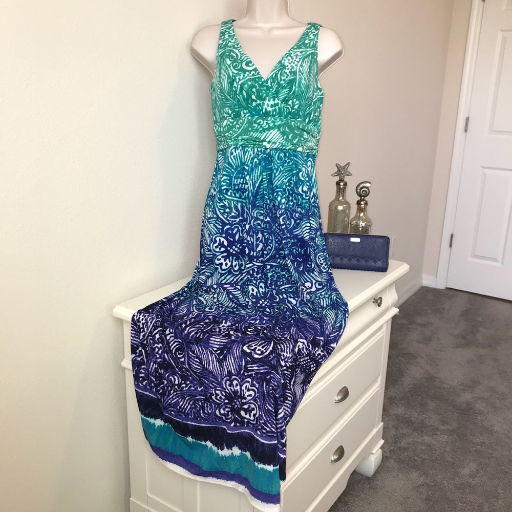 Take 40% Off Chaps Paisley Petite Small Maxi Tank Dress NWTs